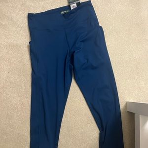 Tek Gear 7/8 high rise teal leggings NWT